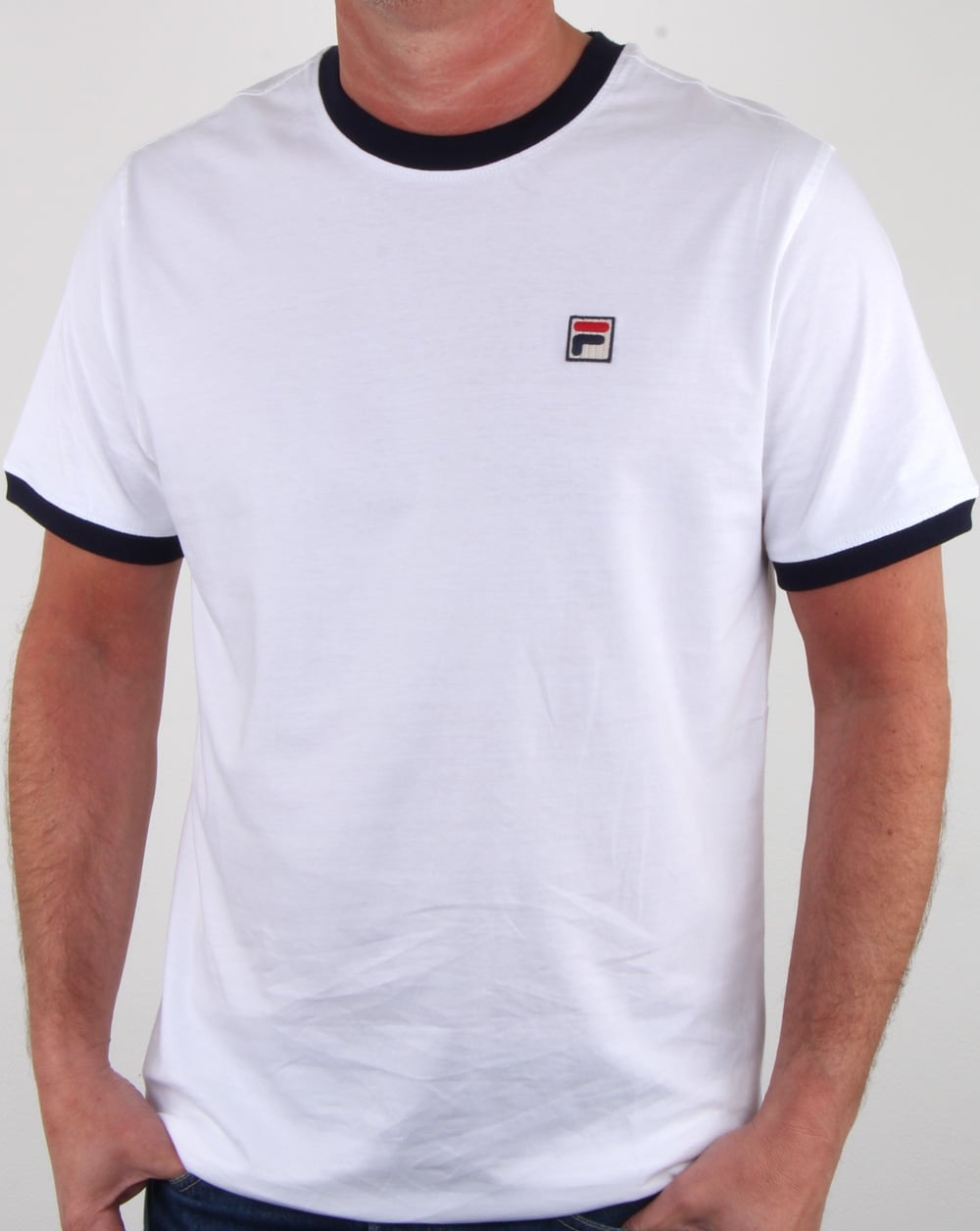 Fila Vintage Ringer T-shirt White/Navy