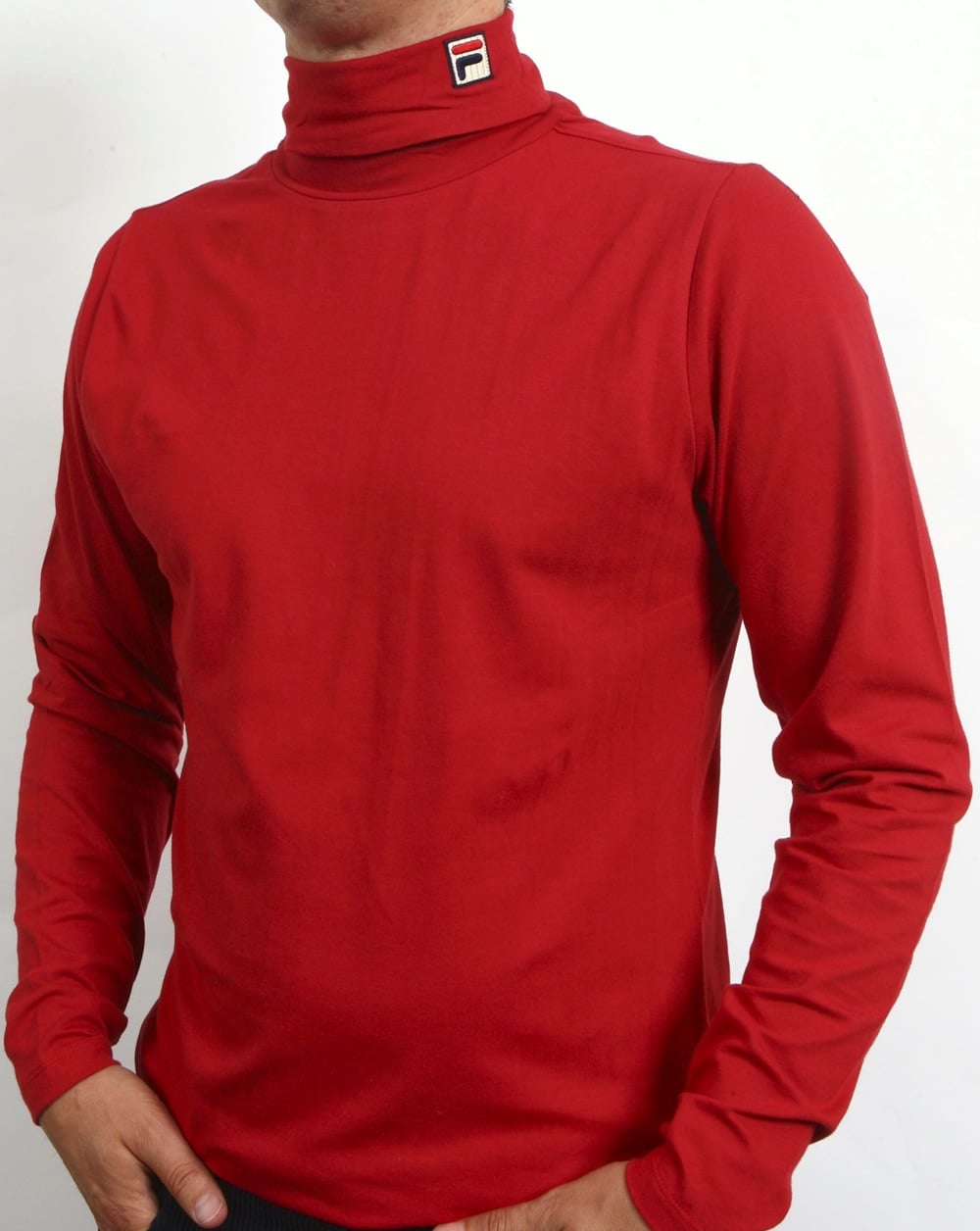 Fila Vintage Rollkragen Rot