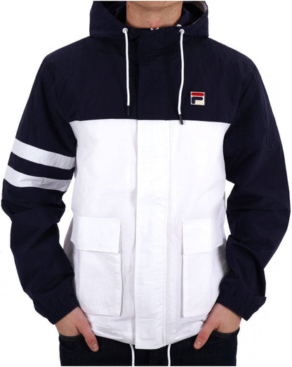 Fila Vintage Segeljacke Marineblau Weiß