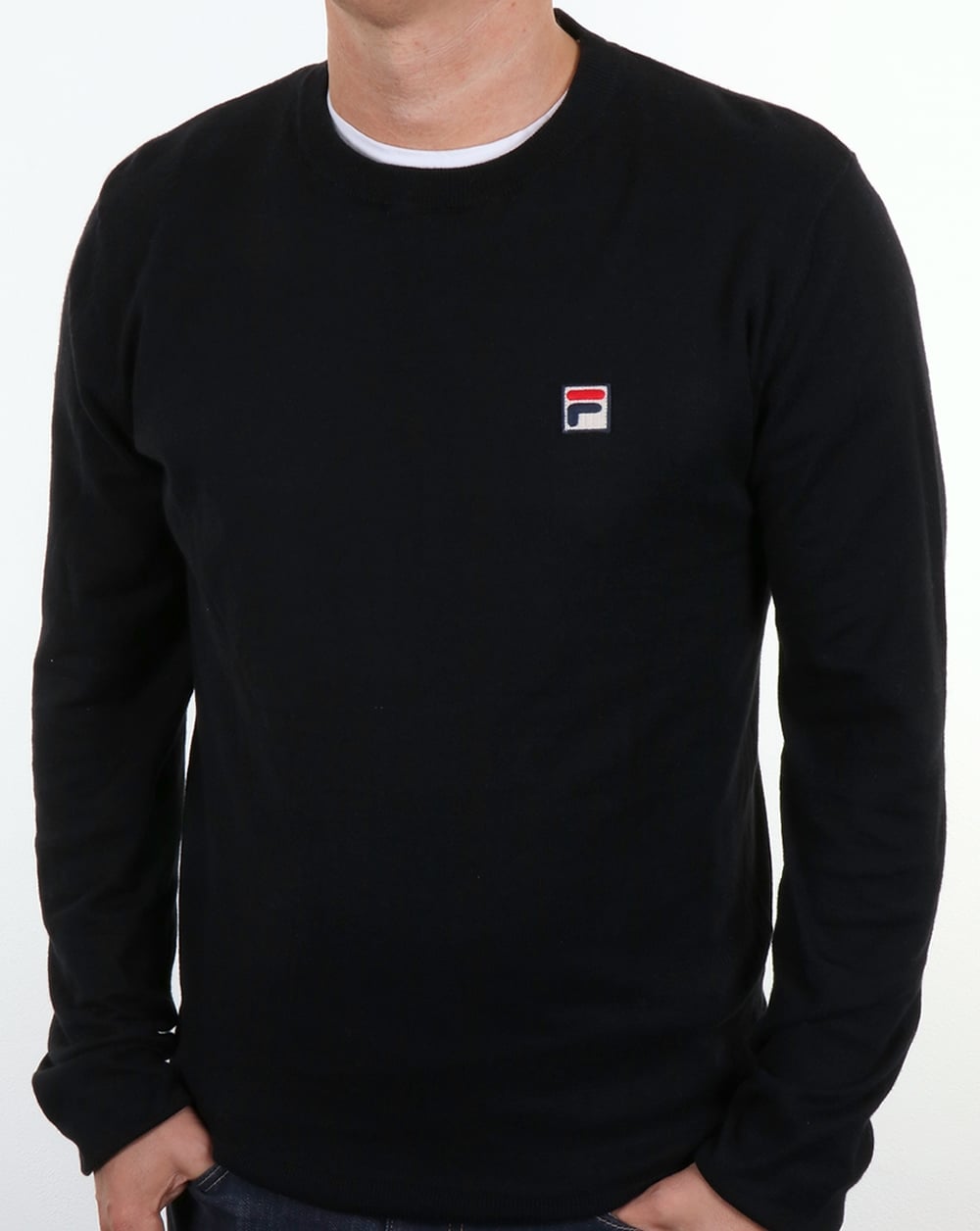 Fila Vintage Sala Rundhalspullover Schwarz
