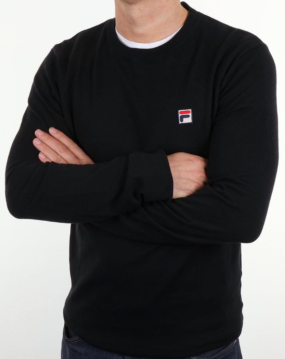 Fila Vintage Sala Rundhalspullover Schwarz