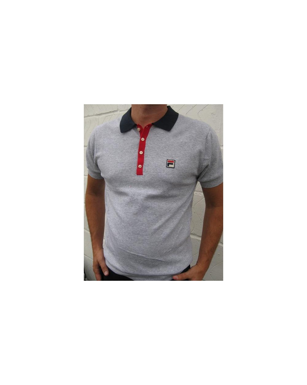 Fila Vintage Santiago Sanah Poloshirt Grau