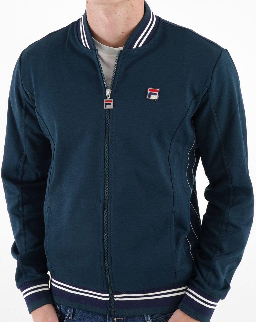 Fila Vintage Settanta 2 Track Top Dunkelblaugrün