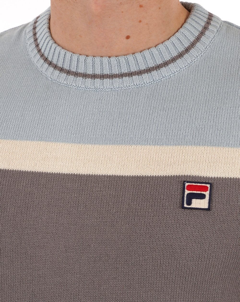 Fila Vintage Siro Rundhals-Strickpullover Grau
