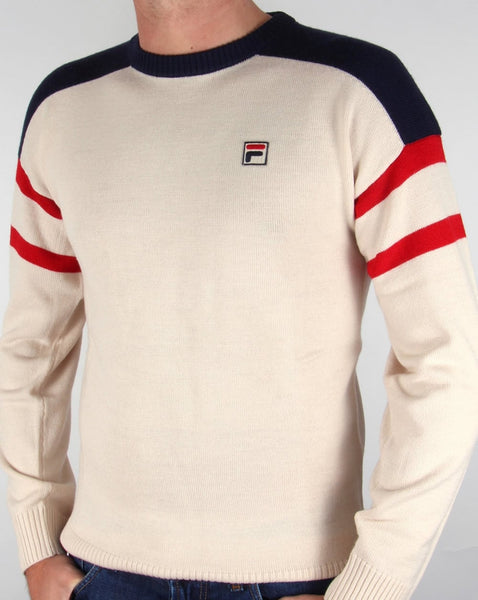 Fila Vintage Ski Knit Jumper Gardenia