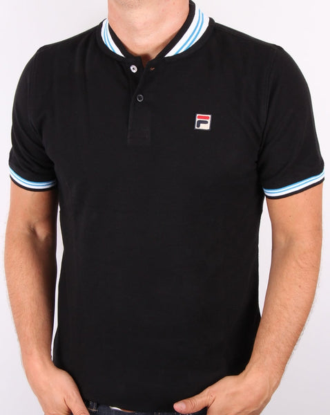 Fila Vintage Skippa Polo Shirt Black