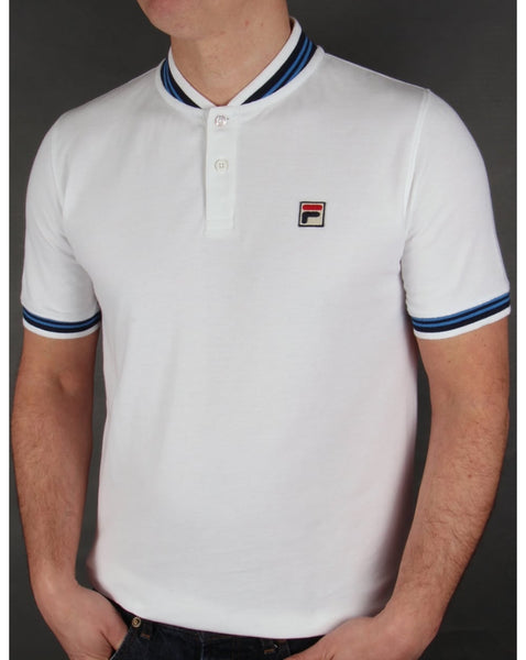 Fila Vintage Skippa Polo T-Shirt White