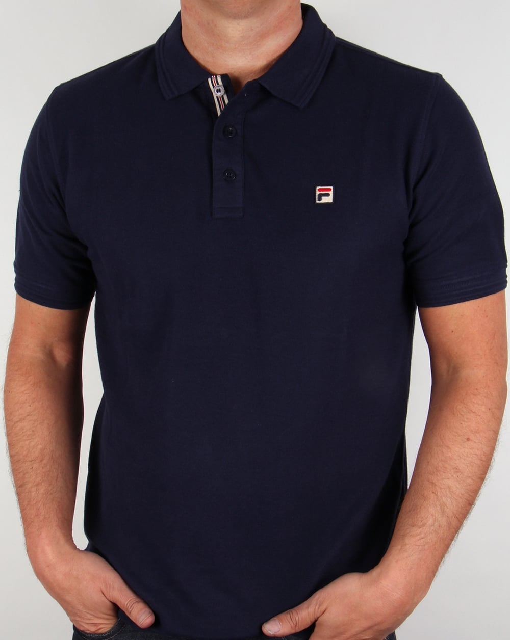 Fila Vintage Smarta Polo Shirt Navy