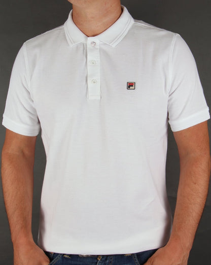 Fila Vintage Smarta Poloshirt Weiß
