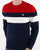 Fila Vintage Striped Crew Knit Navy Red White