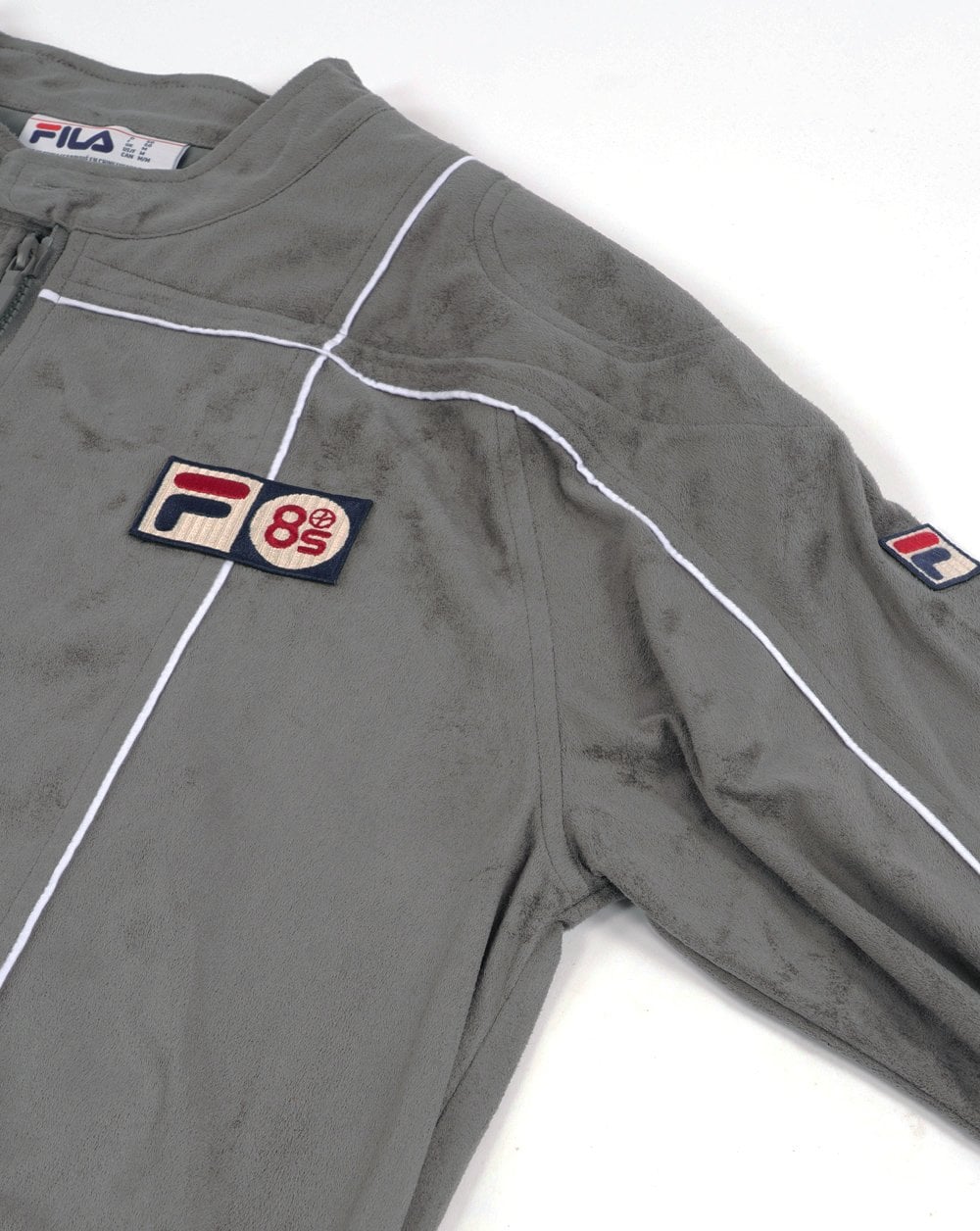 Fila Vintage Terrinda Mk3 Pro Trainingsjacke mit Badge, Anthrazit/Weiß