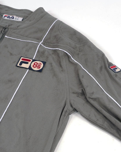 Fila Vintage Terrinda Mk3 Pro Trainingsjacke mit Badge, Anthrazit/Weiß