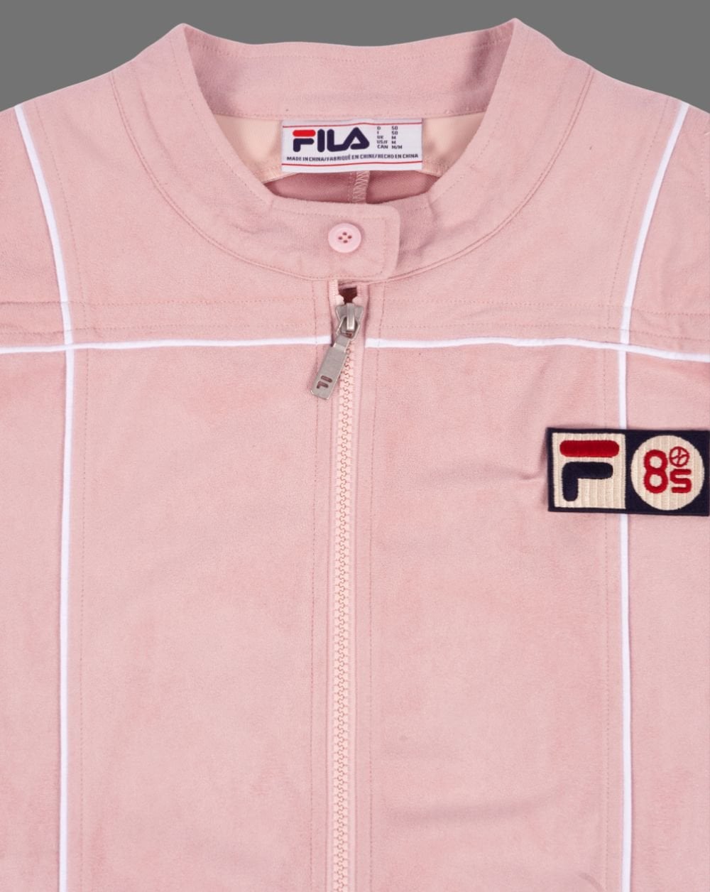 Fila Vintage Terrinda MK3 Pro Badged Trainingsjacke Pink/Weiß