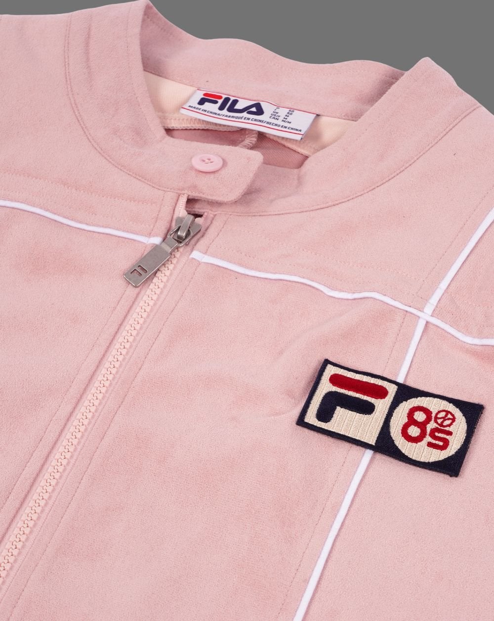 Fila Vintage Terrinda MK3 Pro Badged Trainingsjacke Pink/Weiß