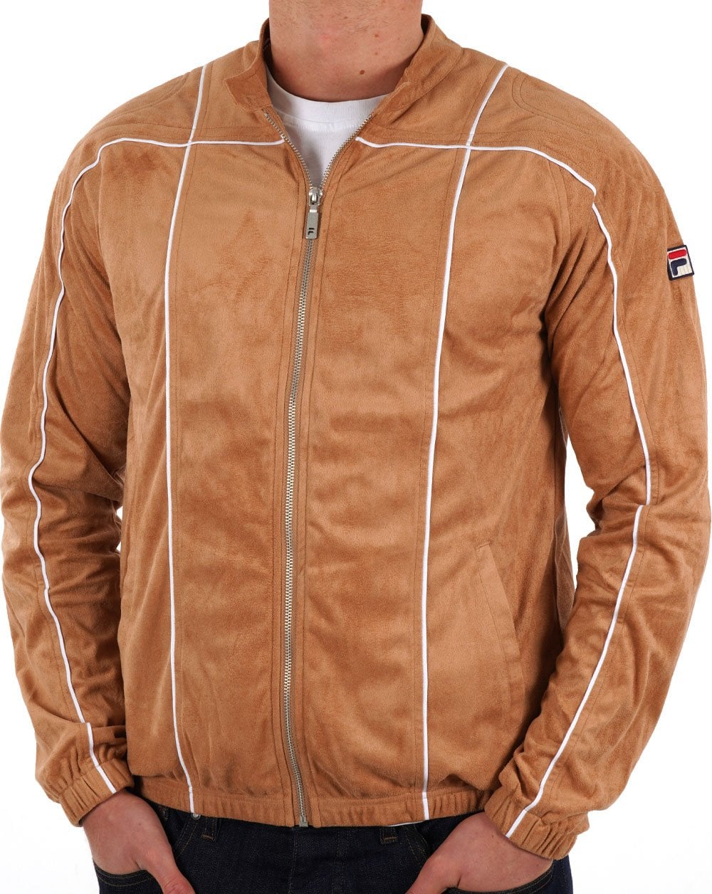Fila Vintage Terrinda Trainingsjacke in Hellbraun