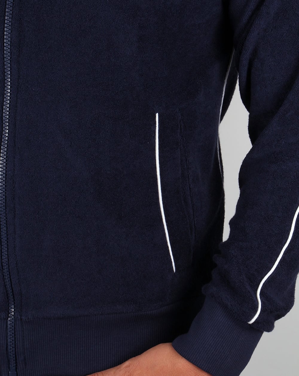 Fila Vintage Terry Biker Trainingsjacke Marineblau