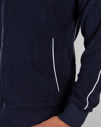 Fila Vintage Terry Biker Trainingsjacke Marineblau
