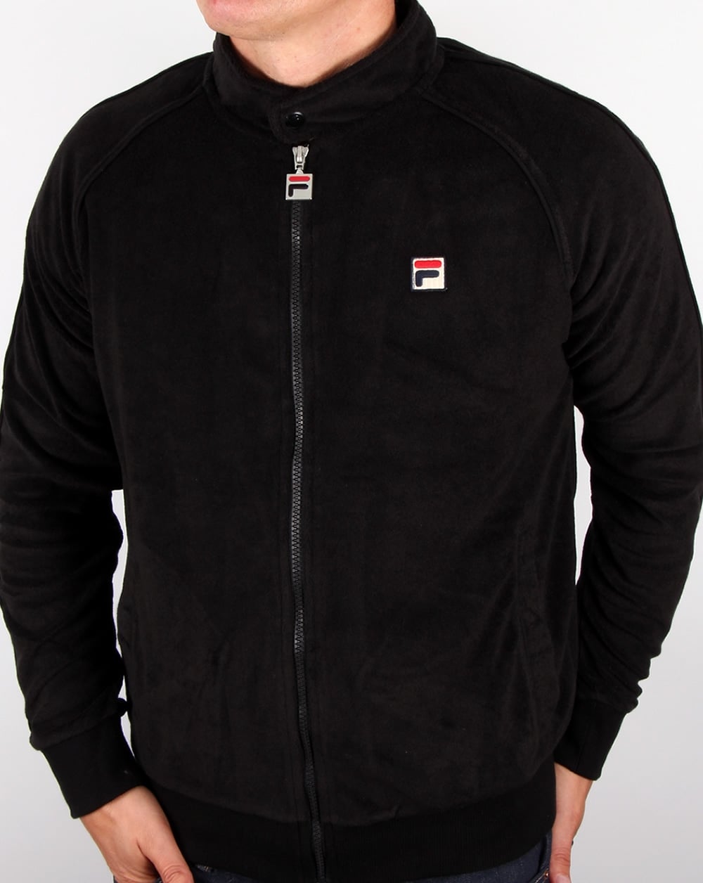 Fila Vintage Terry Trainingsjacke Schwarz