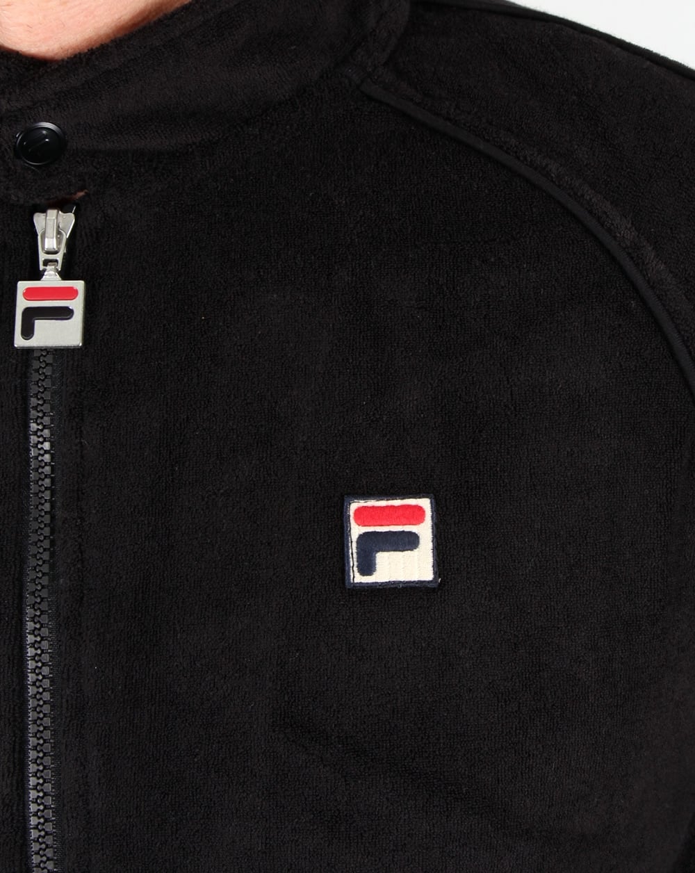Fila Vintage Terry Trainingsjacke Schwarz