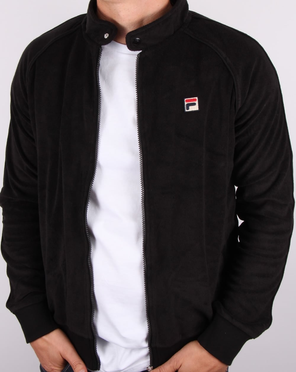 Fila Vintage Terry Trainingsjacke Schwarz