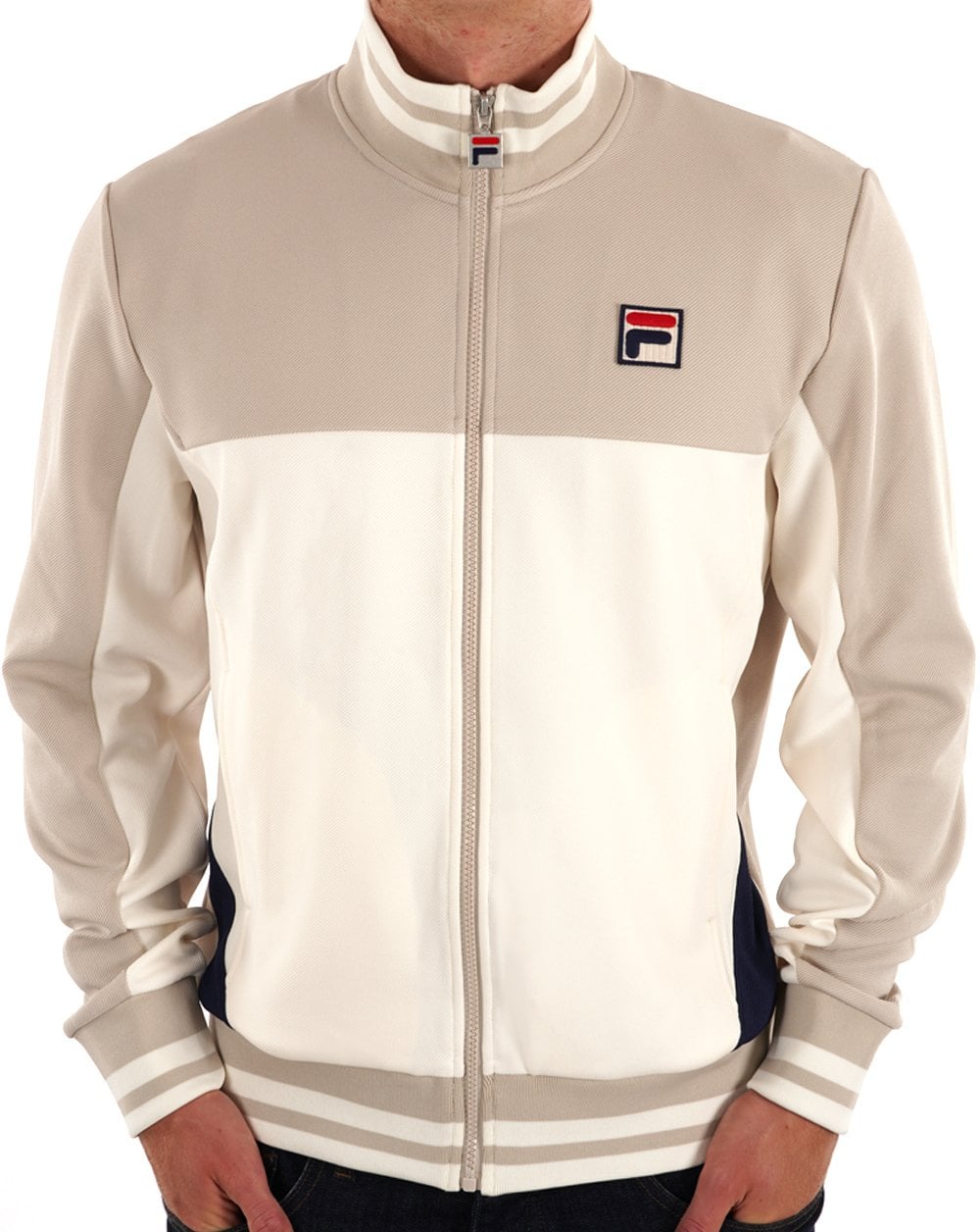 Fila Vintage Tiebreaker Track Top Gardenia/Silver