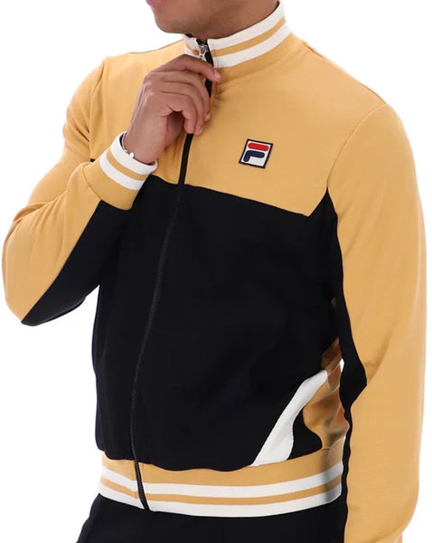 Fila Vintage Tiebreaker Track Top Golden Tan Black