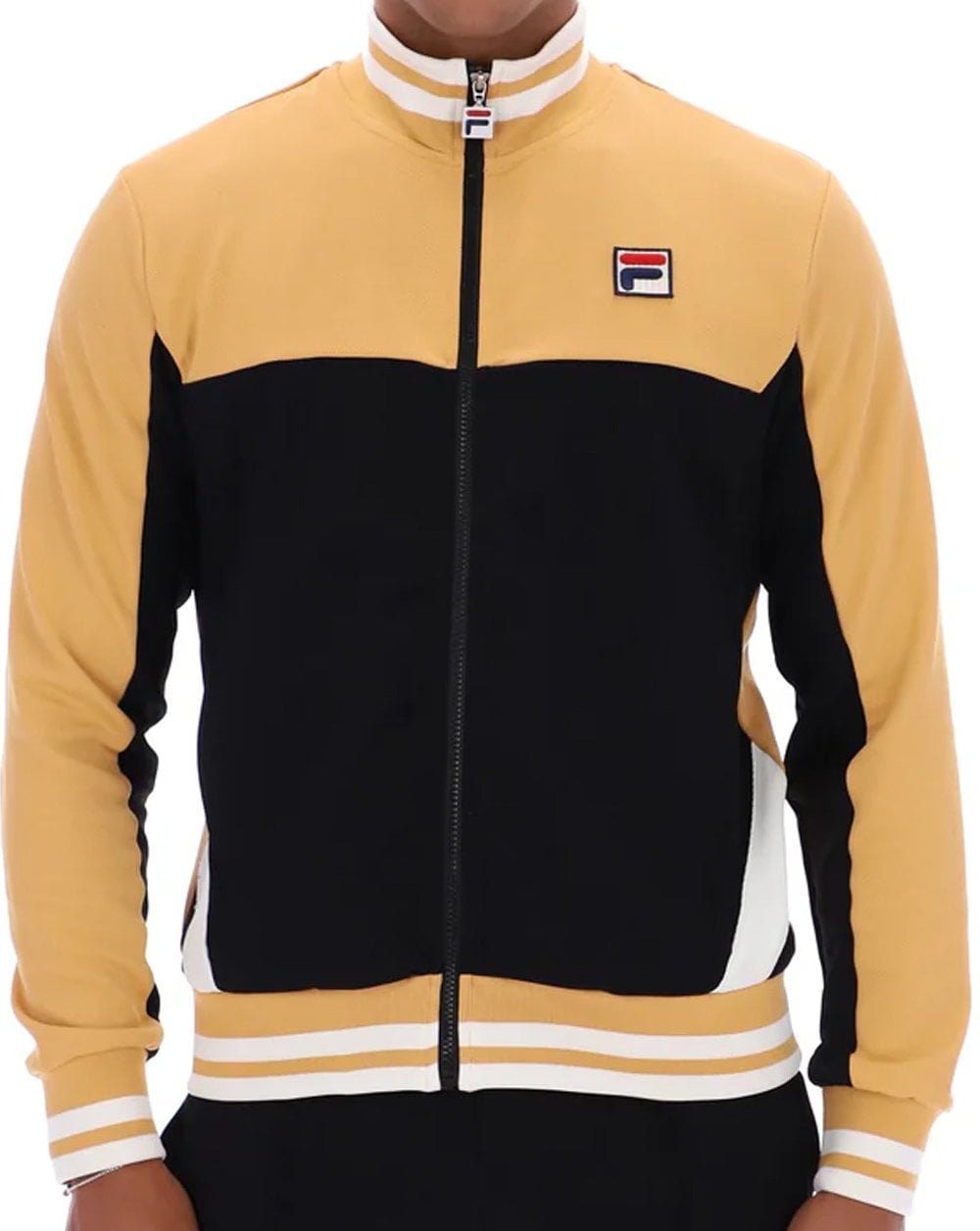 Fila Vintage Tiebreaker Track Top Golden Tan Black