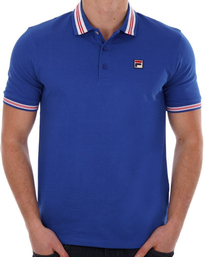 Fila – Poloshirt mit Vintage-Streifen und Königsblau