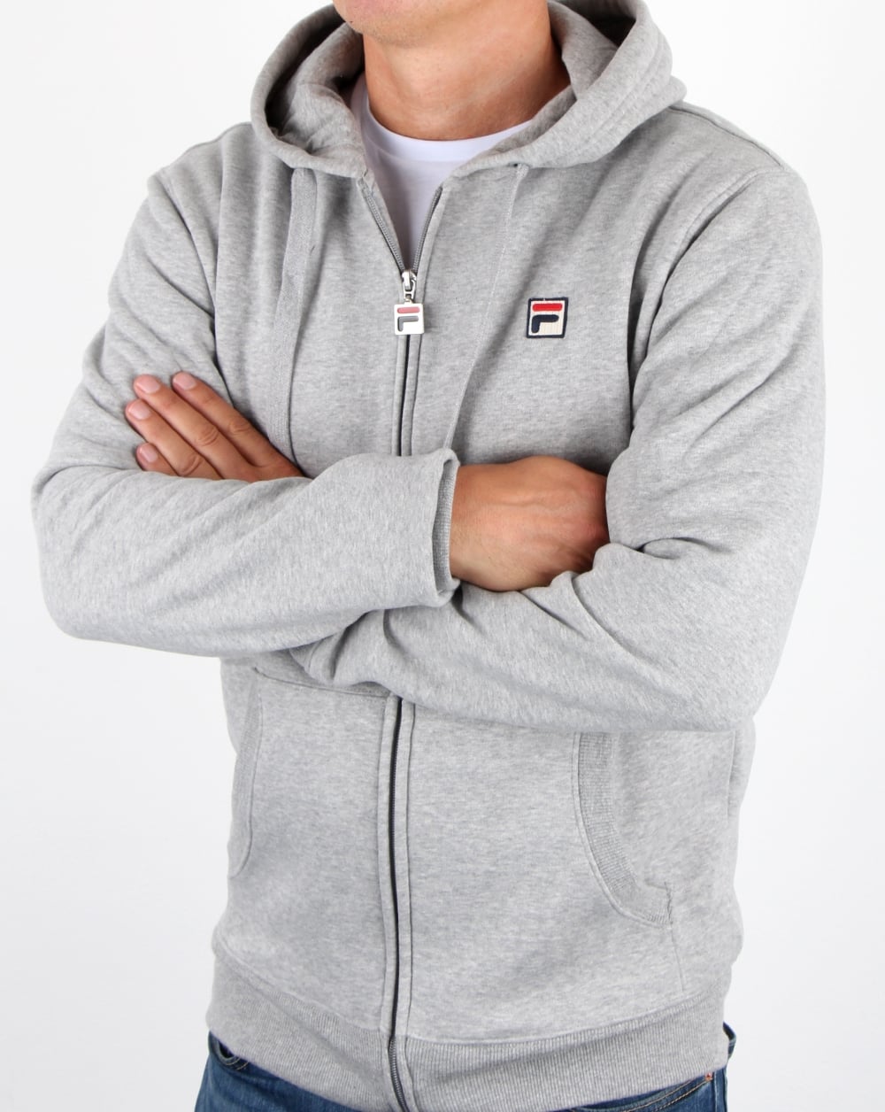 Fila Vintage Tommasso Kapuzenpullover Grau Twist