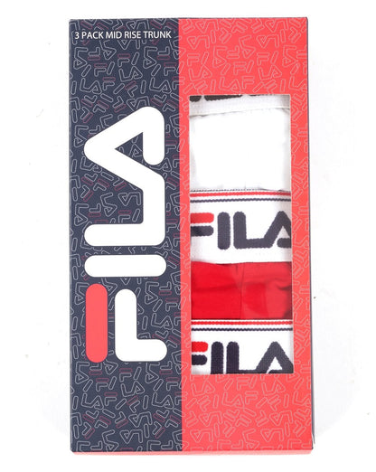 Fila Vintage Tristan Dreierpack Boxershorts Marineblau/Rot/Weiß