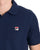 Fila Vintage Tristiano Textured Polo Navy
