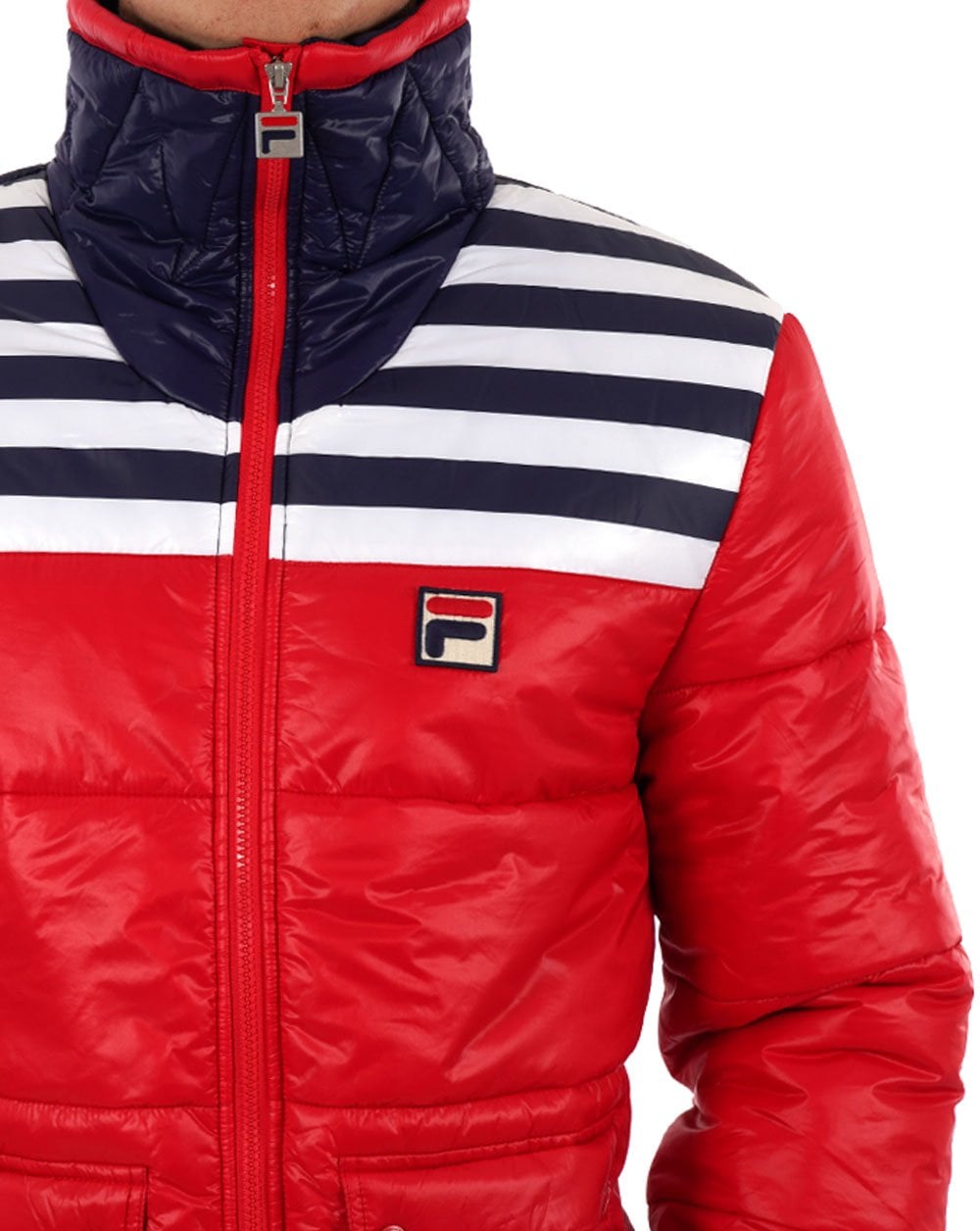 Fila Vintage Uomo Wattierte Jacke Rot