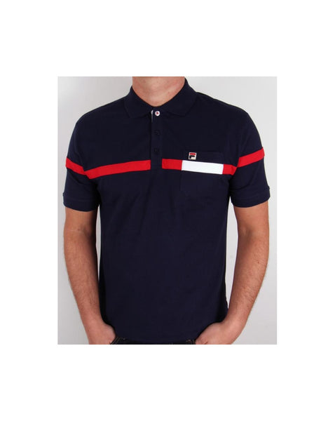 Fila Vintage Varelli Polo Shirt Navy
