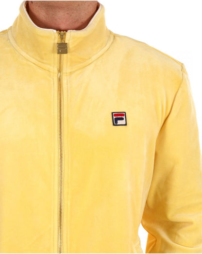 Fila Vintage Velours Trainingsjacke Hellgelb