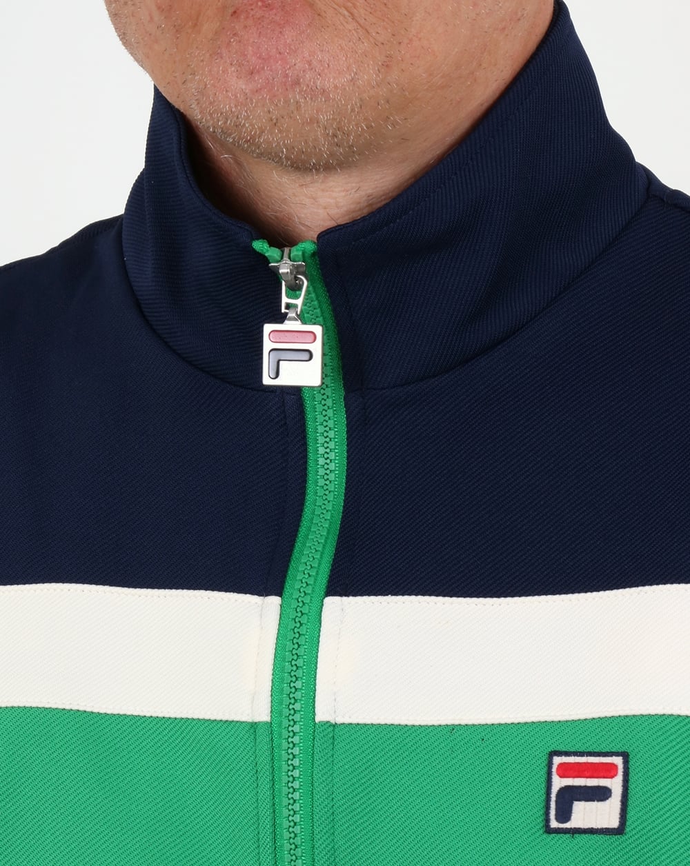 Fila Vintage Vilas Courto Track Top Kelly Green/Navy