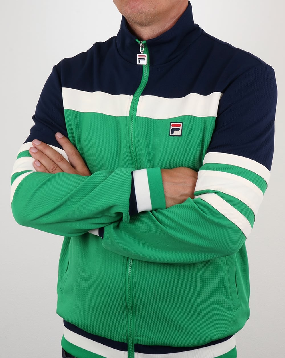 Fila Vintage Vilas Courto Track Top Kelly Green/Navy