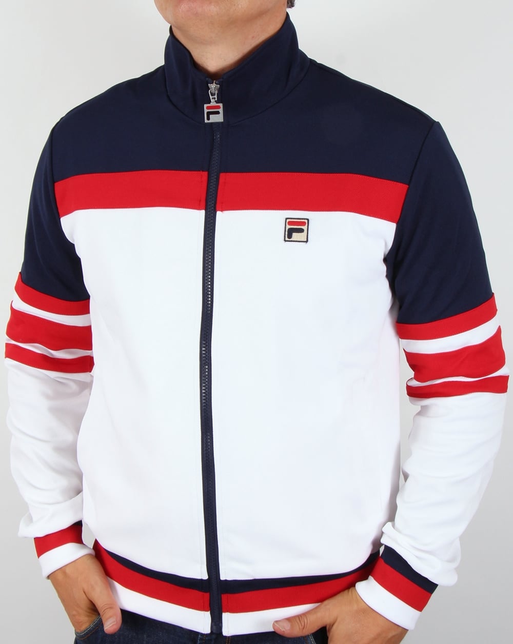 Fila Vintage Vilas Track Jacket White/Red/Navy