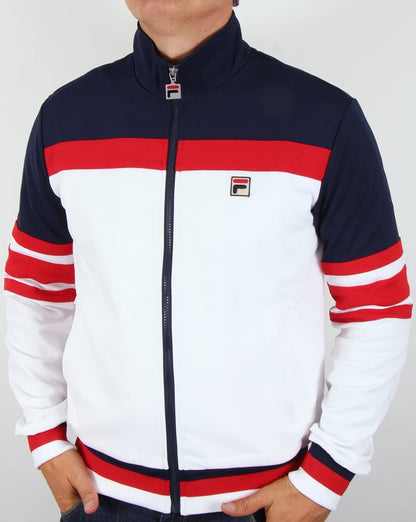Fila Vintage Vilas Trainingsjacke Weiß/Rot/Marineblau