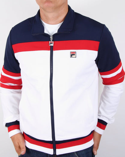 Fila Vintage Vilas Trainingsjacke Weiß/Rot/Marineblau