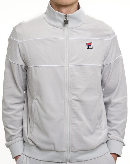 Fila Vintage Vittorio Velours-Trainingsjacke in Morgenblau