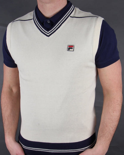 Fila Vintage Voyago Tanktop Gardenia/Marineblau