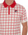 Fila Vintage Windowpane Polo Gardenia Red