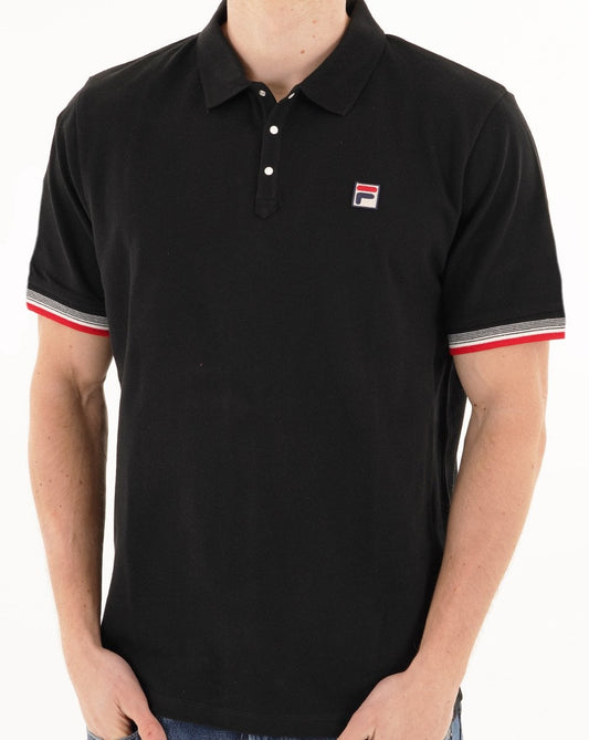 Fila Vintage Fila Vintage Zev Poloshirt Schwarz