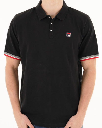 Fila Vintage Zev Poloshirt Schwarz