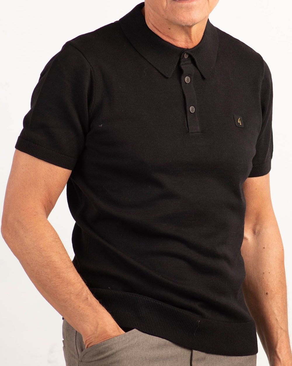 Gabicci Vintage Jackson Strickpolo Schwarz