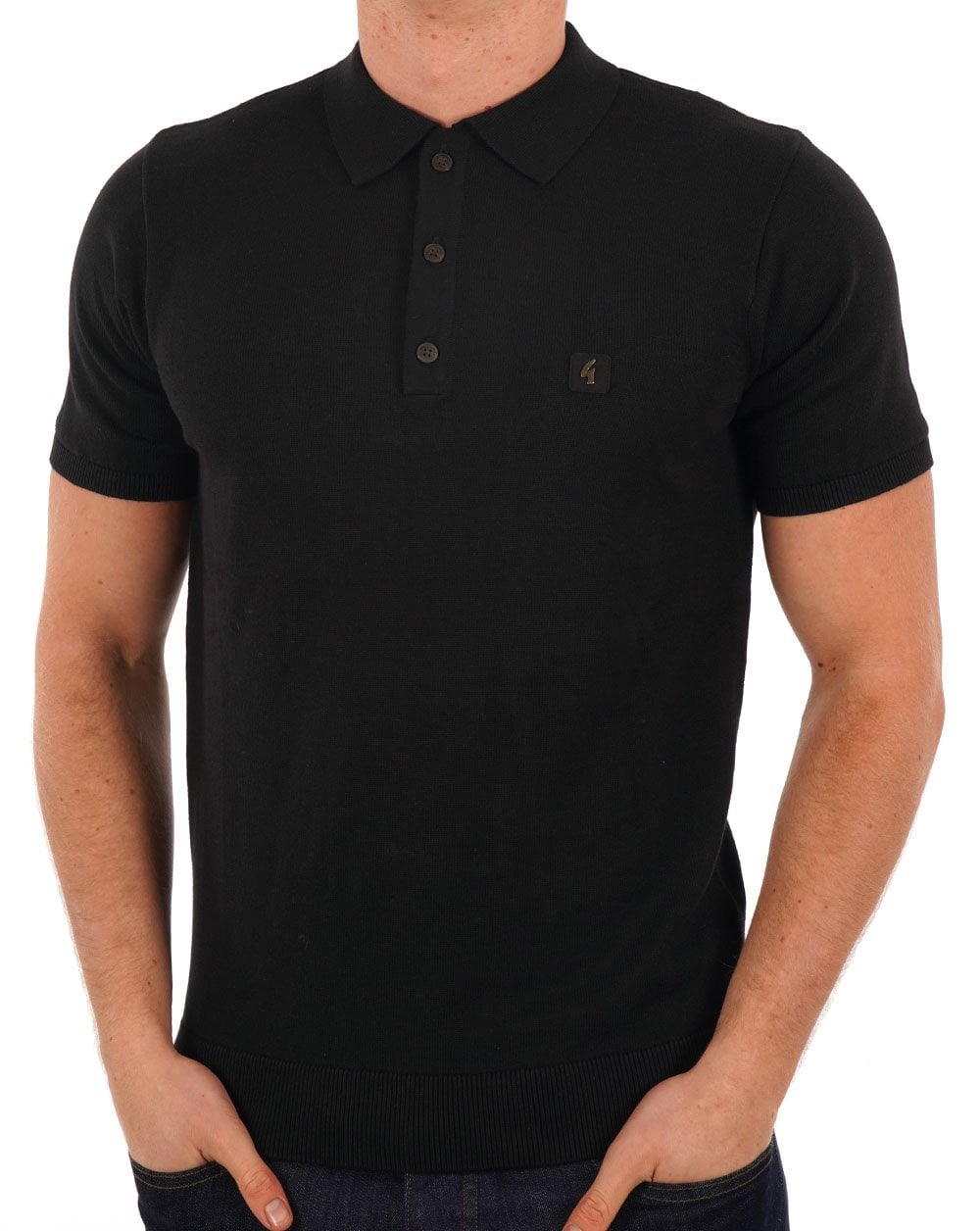 Gabicci Vintage Jackson Strickpolo Schwarz