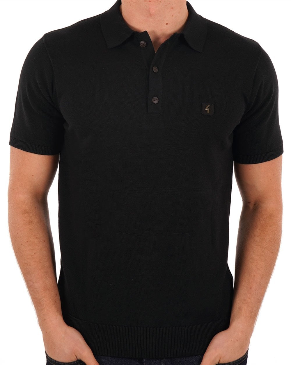 Gabicci Vintage Jackson Strickpolo Schwarz