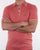 Gabicci Vintage Linekar Knitted Polo Shirt Pink