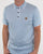 Gabicci Vintage Linekar Knitted Polo Shirt Sky Blue