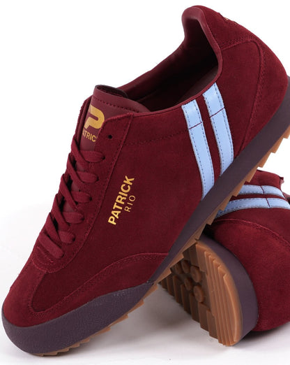 Patrick Rio Sneaker Weinrot/Himmelblau